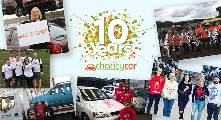 10 years of Charity Car photo montage