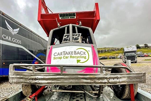 CarTakeBack sponsored V8 racing car